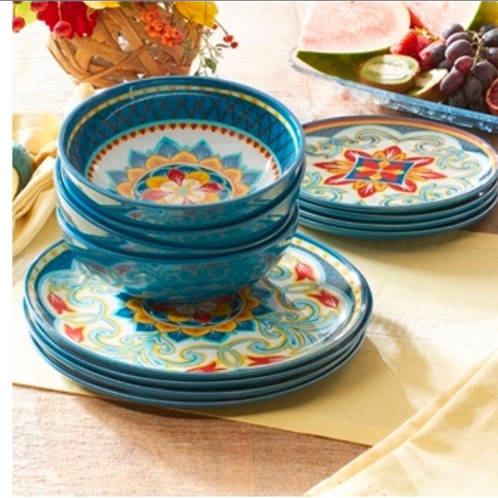 Colorful Ceramic Dinnerware Set - Picture 2 of 4